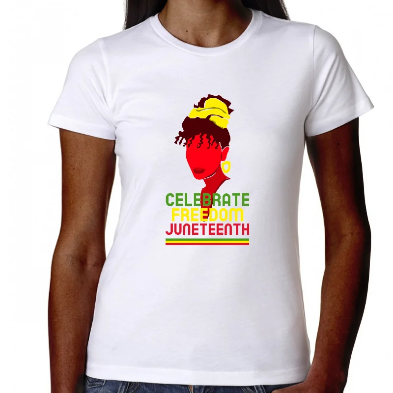 Black History T-shirt for Women Freedom Day Womens Black Pride Tee Cozy Warm Stylish Black History T-shirt for Women Freedom Day Womens Black Pride Tee Cozy Warm Stylish