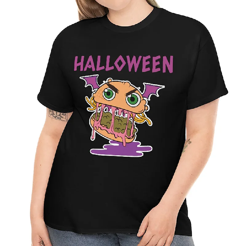 Mad Burger Halloween Shirts for Women Plus Size 1X 2X 3X 4X 5X Spooky Food Halloween Costumes for Plus Size Women Hooded Caped Shawl Collar Mad Burger Halloween Shirts for Women Plus Size 1X 2X 3X 4X 5X Spooky Food Halloween Costumes for Plus Size Women Hooded Caped Shawl Collar