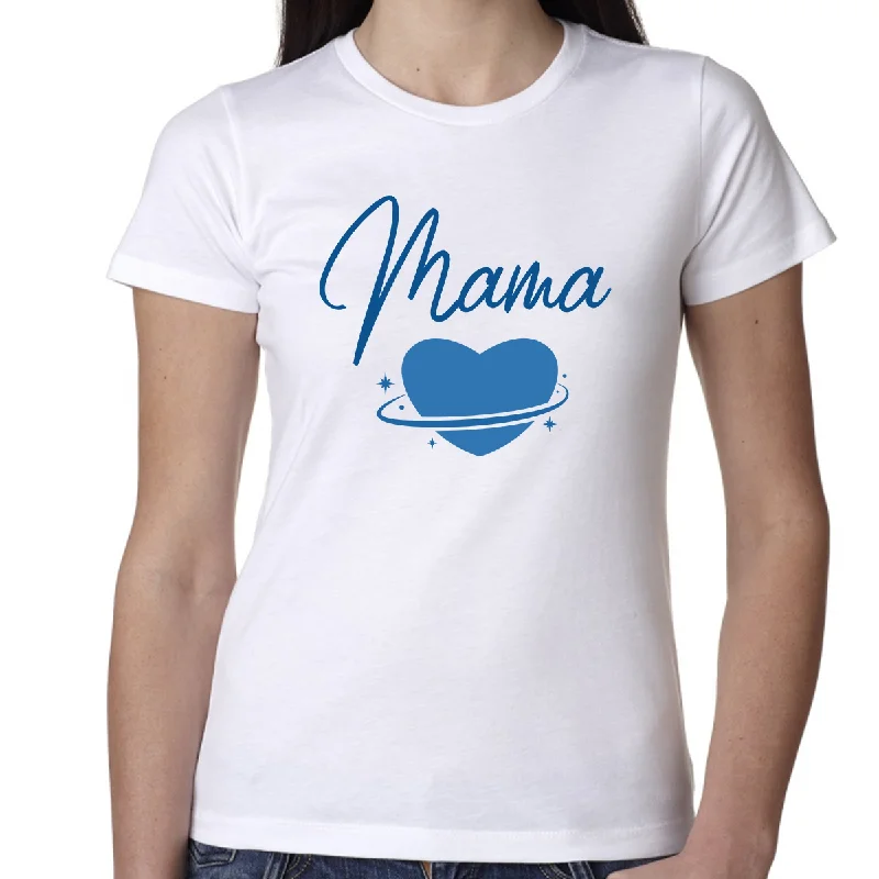 Mama Shirts for Women Heart Mothers Day Shirt Mom Shirt Mama Shirt Fitted T-Shirt Seamless Stretchy Mama Shirts for Women Heart Mothers Day Shirt Mom Shirt Mama Shirt Fitted T-Shirt Seamless Stretchy