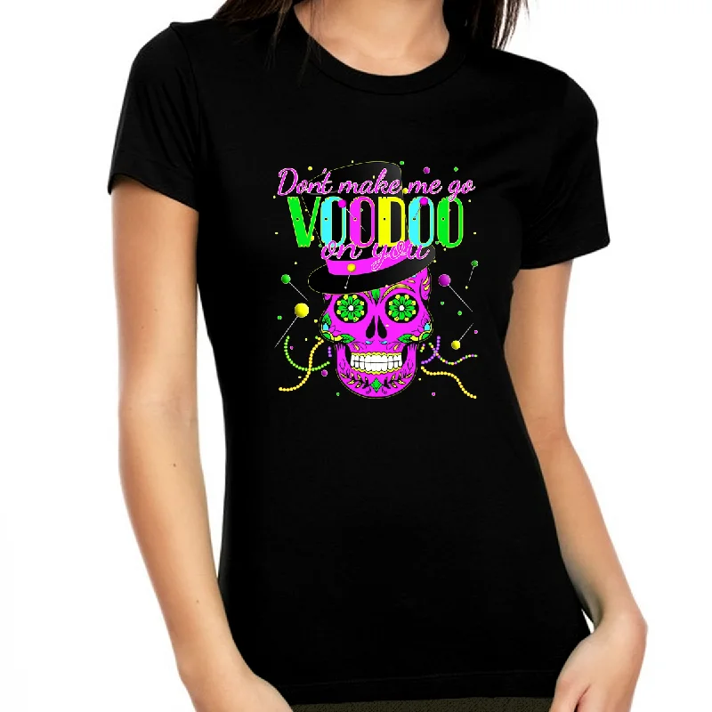 Mardi Gras Shirts for Women Funny Mardi Gras Shirt Don't Make Me Go Vooddu On You NOLA Shirt Mardi Gras Tee Elasticated Padded Insulated Mardi Gras Shirts for Women Funny Mardi Gras Shirt Don't Make Me Go Vooddu On You NOLA Shirt Mardi Gras Tee Elasticated Padded Insulated