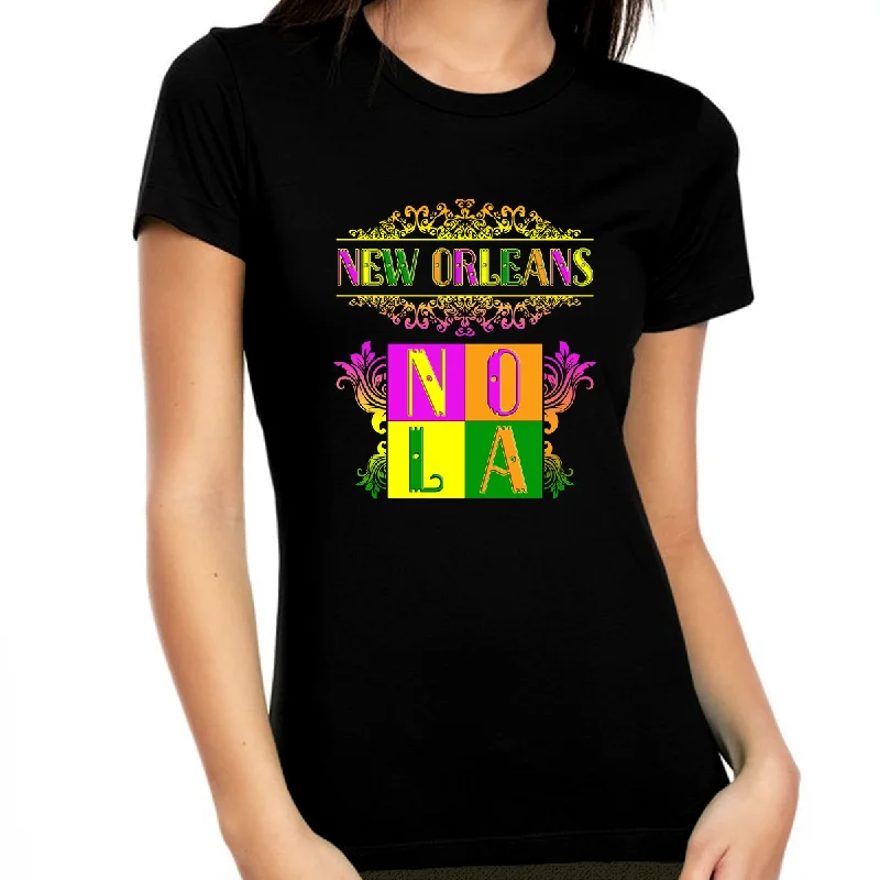 Mardi Gras Shirts for Women New Orleans NOLA Shirt Mardi Gras Shirt Mardi Gras Outfit for Women Asymmetrical Pockets Print Mardi Gras Shirts for Women New Orleans NOLA Shirt Mardi Gras Shirt Mardi Gras Outfit for Women Asymmetrical Pockets Print