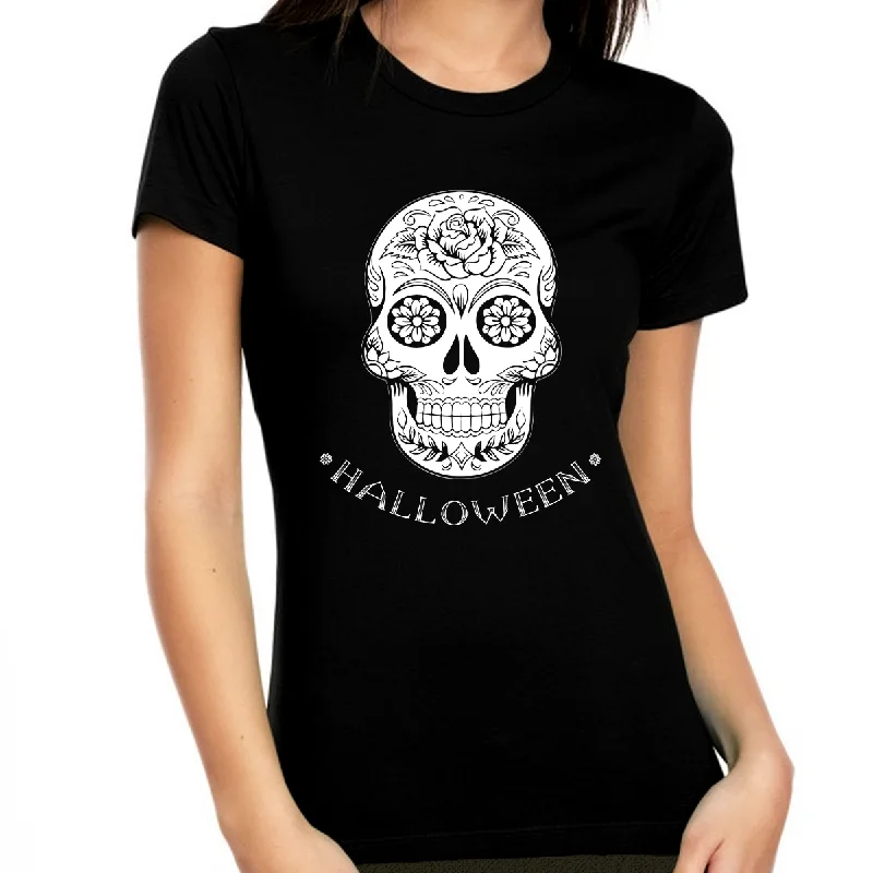 Skeleton Shirt Cute Halloween Shirts for Women Halloween Clothes for Women Tops Womens Skull Shirt Fitted T-Shirt Seamless Stretchy Skeleton Shirt Cute Halloween Shirts for Women Halloween Clothes for Women Tops Womens Skull Shirt Fitted T-Shirt Seamless Stretchy