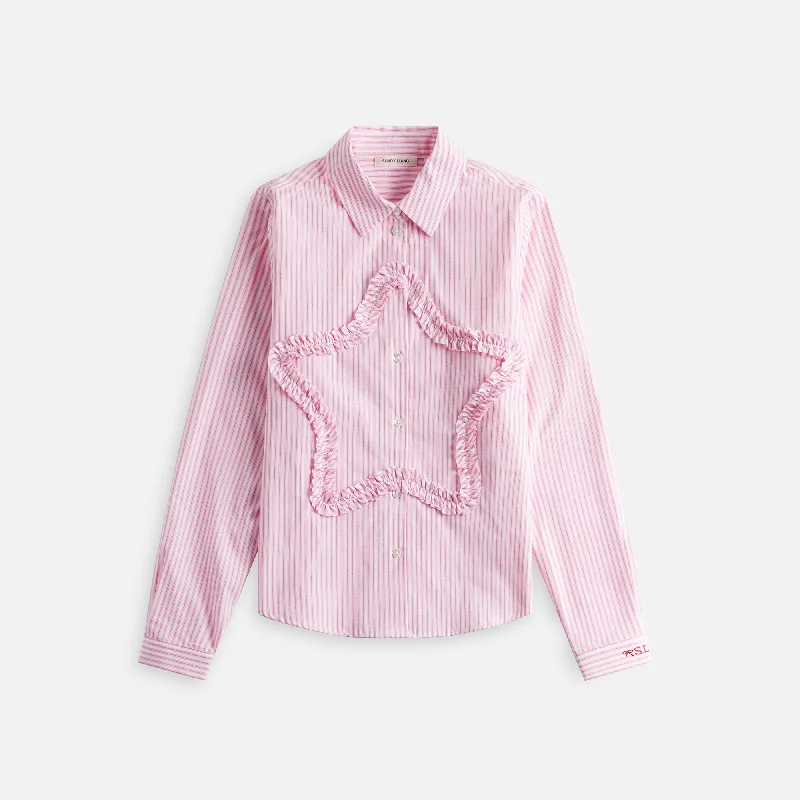 Sandy Liang Sirius Shirt - Pink Multi Machine Wash Dry Clean Hand Wash