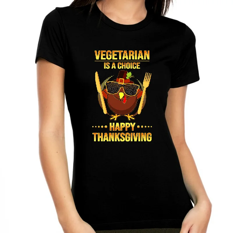 Thanksgiving Shirts for Women Vegetarian Shirt Funny Thanksgiving Shirt Funny Turkey Shirt Fall Shirts Basic T-Shirt Crew Neck Short Sleeve Thanksgiving Shirts for Women Vegetarian Shirt Funny Thanksgiving Shirt Funny Turkey Shirt Fall Shirts Basic T-Shirt Crew Neck Short Sleeve