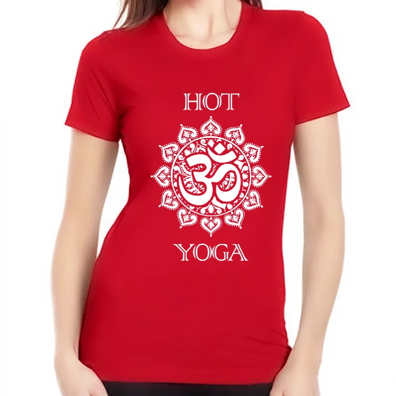 Yoga Tops for Women - Womens HOT Yoga Shirts for Women Premium Vintage OM HOT Yoga Shirt Solid Print Embellished Yoga Tops for Women - Womens HOT Yoga Shirts for Women Premium Vintage OM HOT Yoga Shirt Solid Print Embellished