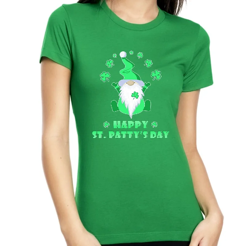 Womens St Patricks Day Shirt Cute Irish Gnome Shamrock Funny St Patricks Day Shirt Women Irish Shirt Polka Dot Checkered Tartan Womens St Patricks Day Shirt Cute Irish Gnome Shamrock Funny St Patricks Day Shirt Women Irish Shirt Polka Dot Checkered Tartan