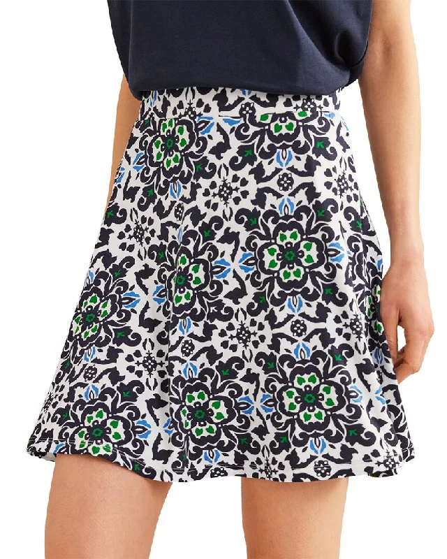 Boden Jersey Wrap Mini Skirt Olive Green Jersey Tee
