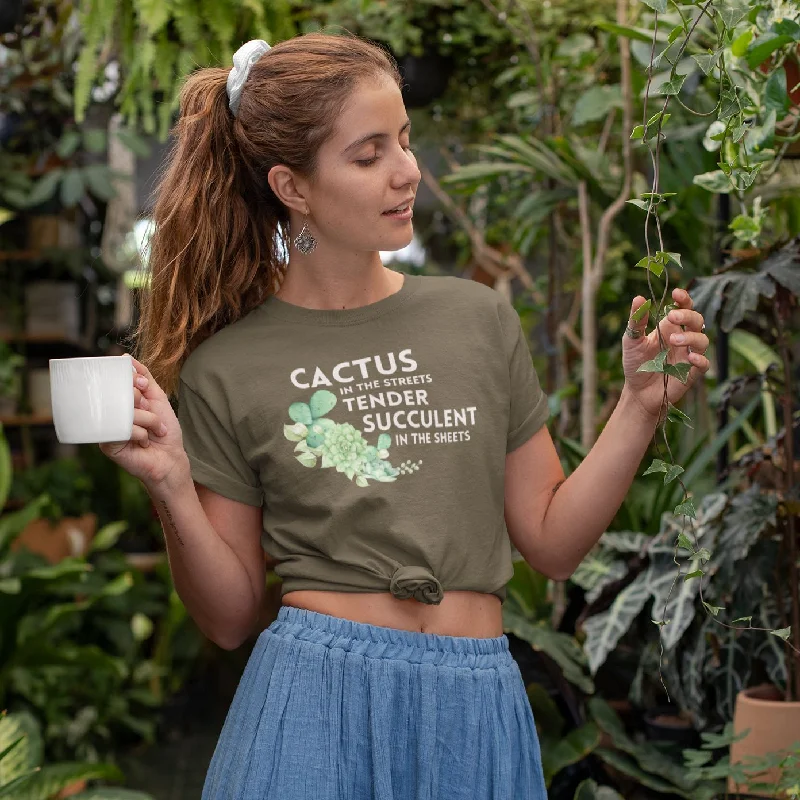 Cactus in the Streets Tender Succulent in the Street Jersey Short Sleeve Tee [Multiple Color Options] Navy Blue Jersey Tee