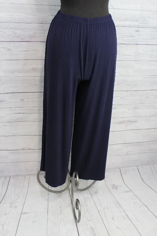 Cut Loose Rayon Jersey - Cropped Pants Royal Blue Jersey Shirt