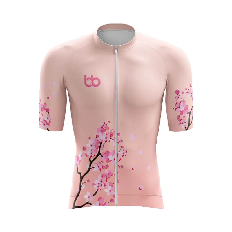 Bicycle Booth Sakura Aero Jerseys (Pink) Retro Jersey Tee